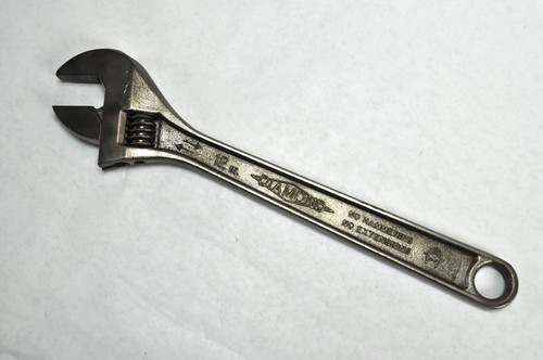 Diamond Branded 12" Adjustable Wrench, Made in USA - Picture 2 of 9