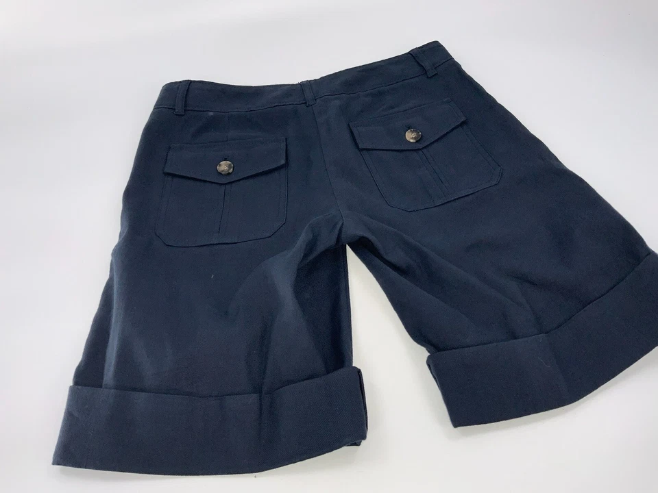 Pantalones Cortos Theory Bermudas Para Hombre Talla 0 Azul Marino Lino Algodón Spandex LNWOT YGI C2-401 Foto 4 de 4