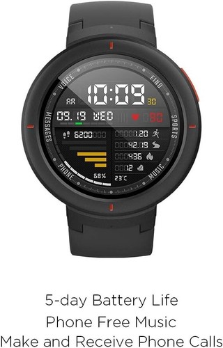 Amazfit A1811 Verge Waterproof Heart Rate and Activity Tracking Smartwatch -Gray - Picture 3 of 7