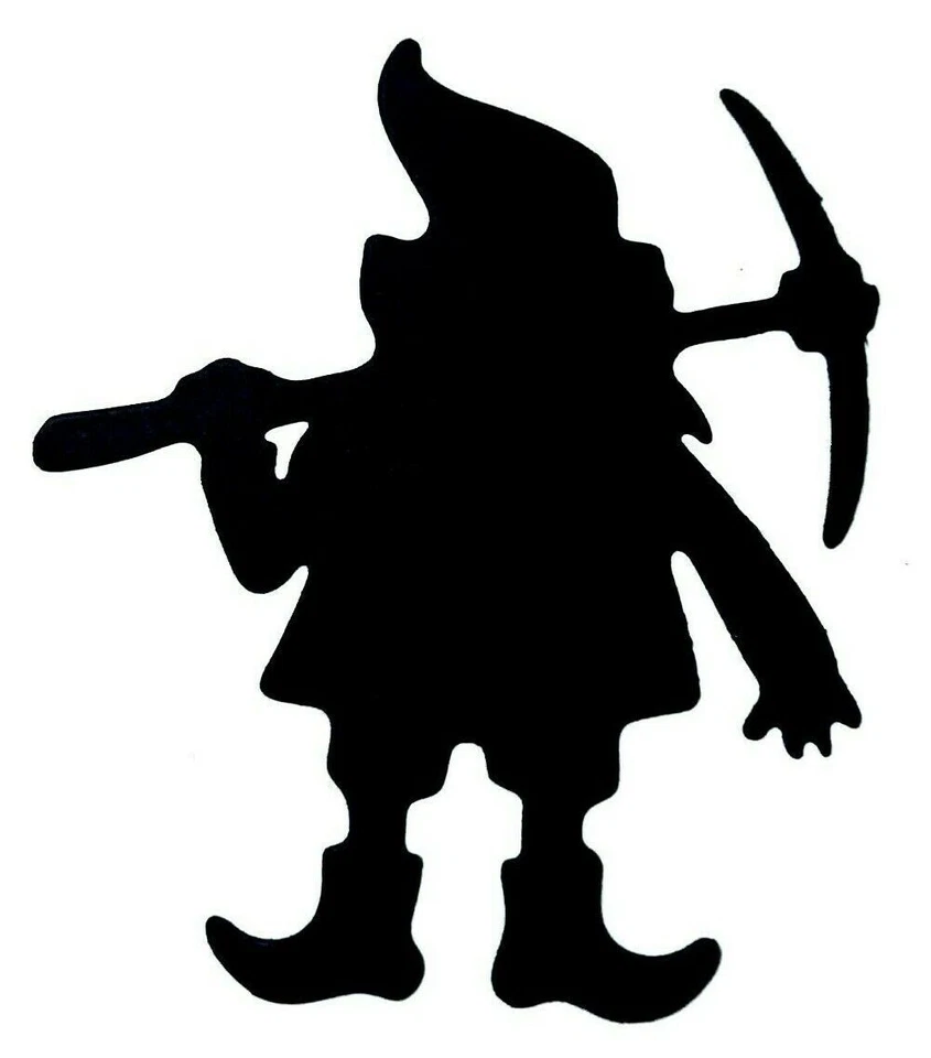 "UNA REUNIÓN DE GNOMOS" 7 ENANOS, ELFOS, SILUETA TROQUELADA/CORTES-ENCAJE ANDRAJOSO Foto 2 de 4