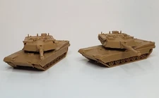2 Pack - HO Scale - M1A2 Abrams Tank - Moveable Turret- 1:87 Scale - Model Army 