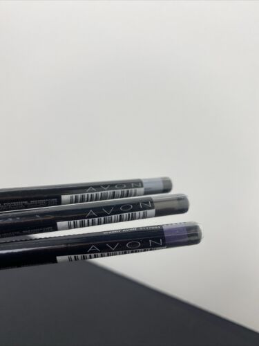 3 AVON Sealed Glimmersticks Eye Liner Retractable Flashy Steel Veluxe Blue Mocha - Picture 2 of 3