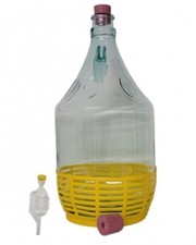 Glass Demijohn 5L No Swing Top with Airlocks Rubber Bungs Fermenter Carboy