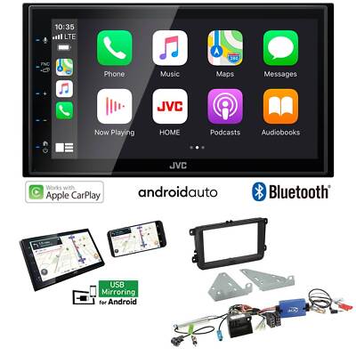 JVC Autoradio Apple CarPlay Android Auto für Skoda Superb II ab 2010 mit Canbus 