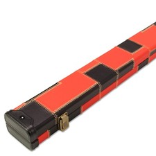 Baize Master 1 Piece RED and BLACK PATCH Snooker Pool Cue Case - Holds Two Cues
