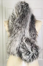 New Laundry by Shelli Segal Faux Fur Pull Through Scarf Brown Tan