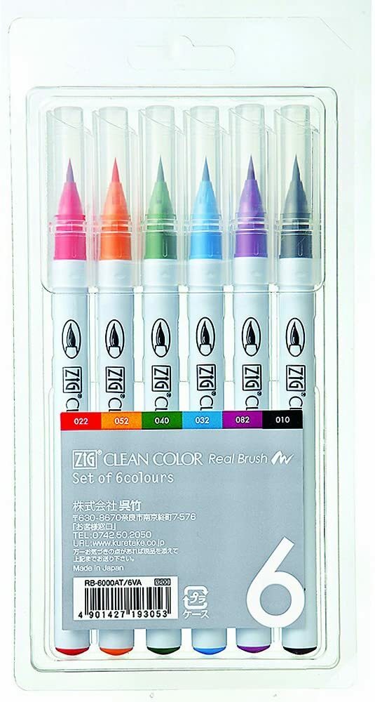 Kuretake ZIG Clean Color Real Brush (6/12/24/36/48/60) | eBay