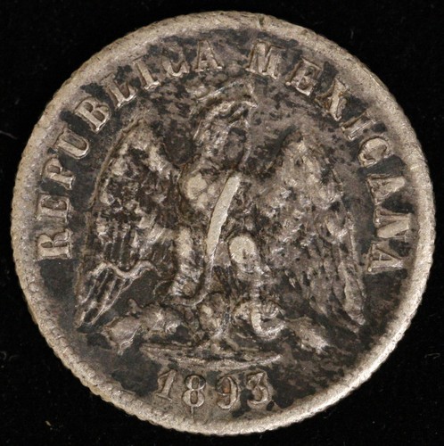 1893 M Mexico Second Republic - 10 Centavos KM# 403.1 - Picture 2 of 3