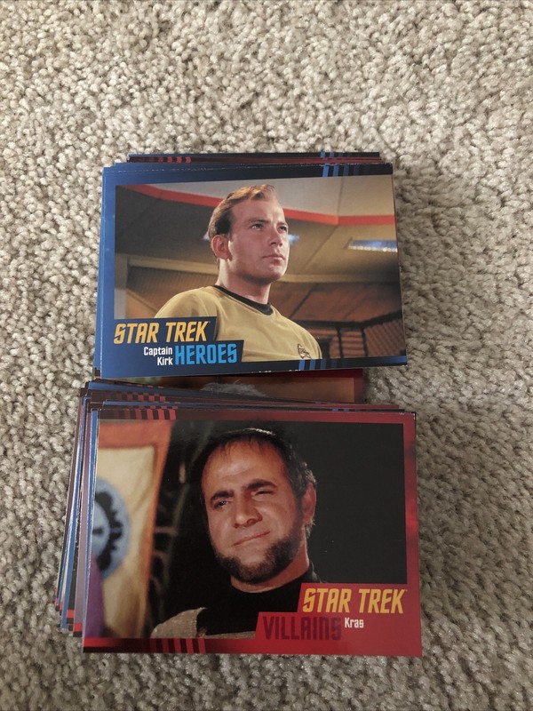 Star Trek TOS Heroes & Villains Complete Card Set (1-100) Shatner, Nimoy ++