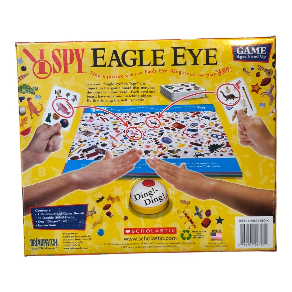 I Spy Eagle Eye Game Briarpatch 2005 Picture Family Board Game Look & Find NOS  - Image 2 of 4