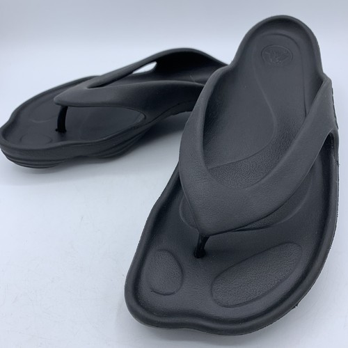 Crocs Women's Almost Barefoot Flip-Flops ABF Thong Sandals Black Size 11 - Picture 11 of 12