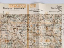 Deutsche Heereskarte 1943 "Plav" Montenegro