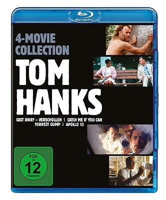 TOM HANKS BOX - APOLLO 13/FORREST GUMP/CAST AWAY/+ 4 BLU-RAY NEU 