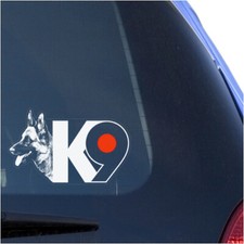 K9 GERMAN SHEPHERD CLEAR VINYL DECAL STICKER FOR CAR OR TRUCK WINDOW, POLICE DOG