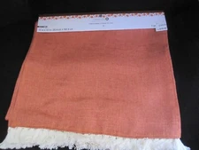 Celebrate IT Burnt Orange  cream Fringe Table Runner*12" x 72" Thanksgiving Fall