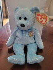 TY Beanie Baby Babies DECADE Light Blue 10 Year Anniversary The Teddy  Bear New