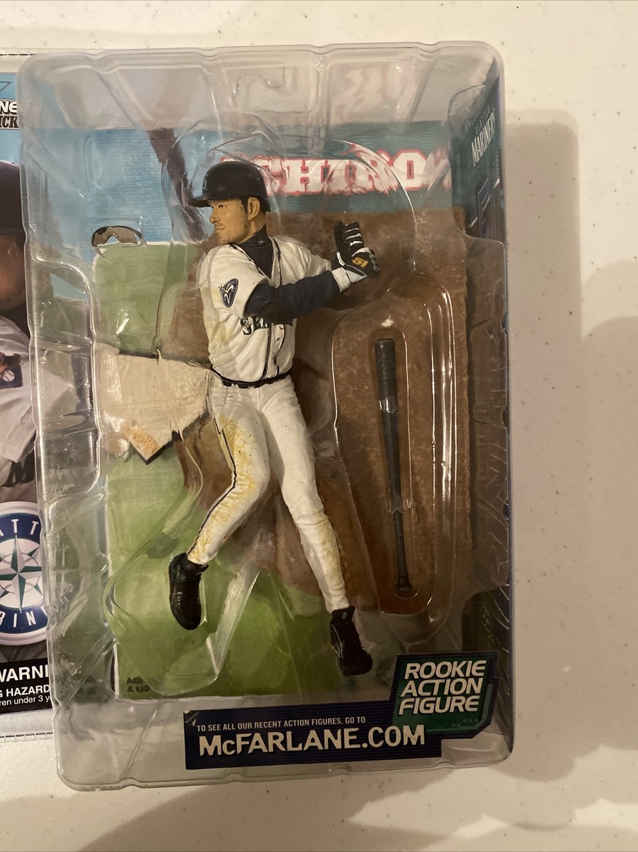 Ichiro Suzuki Mcfarlane Action Figure Seattle Mariners Rookie New