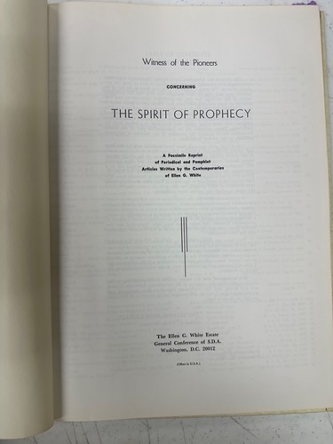 Spirit of Prophecy by Ellen G. White 1961 SDA Adventists book - Picture 2 of 4