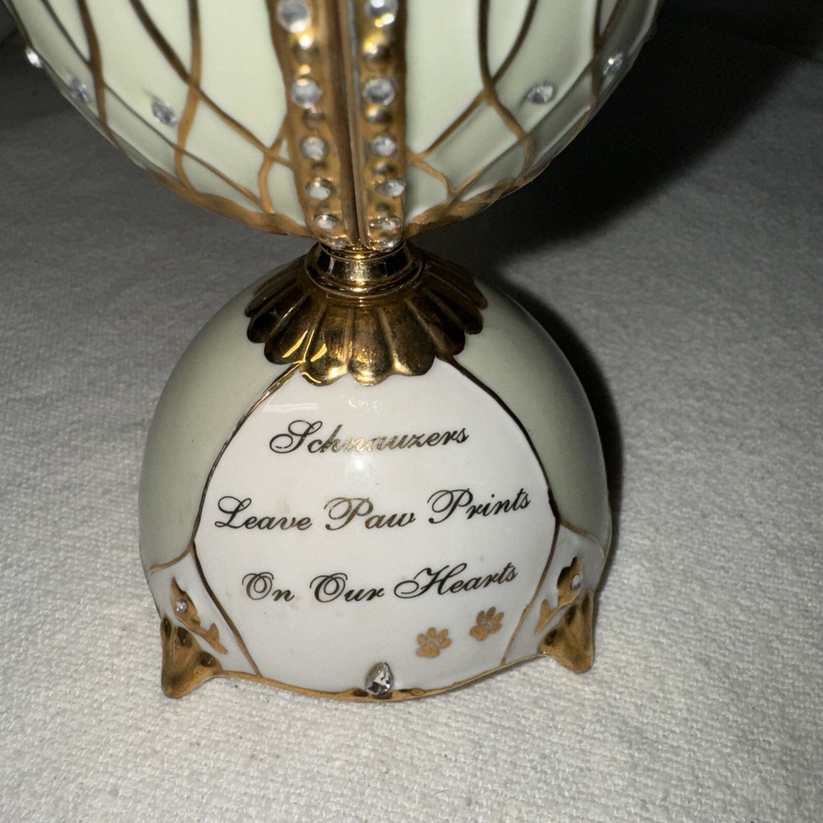 Heirloom Porcelain Musical Egg by - Ardleigh Elliott “Faithful