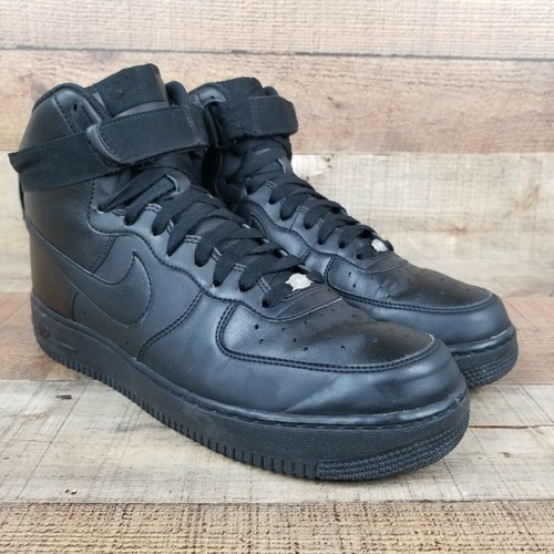 Nike Air Force 1 High Top AF1 Men Sz 11 Triple Black 315121-032 Shoes Sneaker | eBay