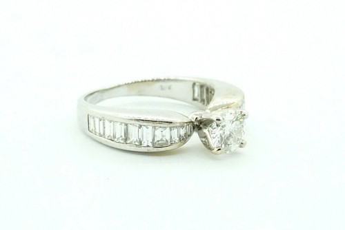 18k White Gold Diamond Engagement Ring 1.45 TCW - Discount Jewelry - Picture 3 of 4