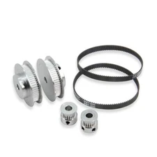 Zeberoxyz 2PCS Set GT2 Synchronous Wheel 20&60 Teeth 6.35mm Bore Aluminum Tim...