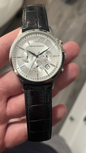 Emporio Armani Chronograph Silver Dial Men's Watch