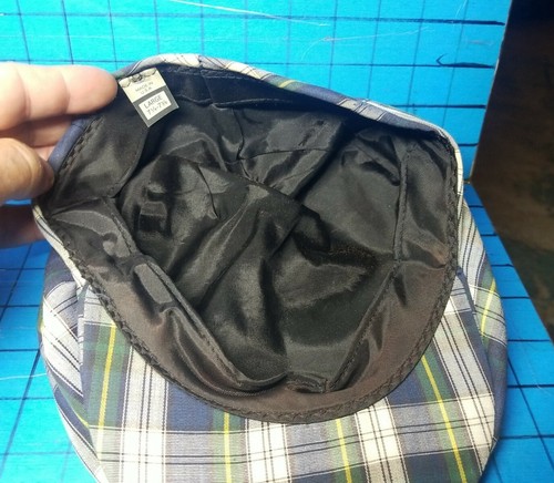 Vtg Newsboy Cabbie Cap Hat Plaid Amalgamated Clothing & Textile Workers Union VN - Picture 8 of 9