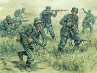 6033 Italeri 1:72, Wwii, Deutsche Infanterie, 50 Figuren, Modellbausatz Unbemalt