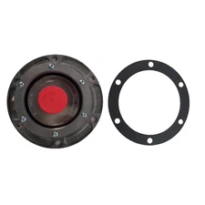 Fortpro Aluminum Trailer Axle Hub Cap w/ 6 Holes and Gasket Replacement for Stem