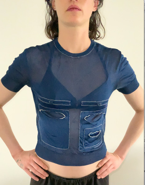 BALENCIAGA Iconic 2003 TOP mit TASCHEN von NICOLAS GHESQUIÈRE (S-M))