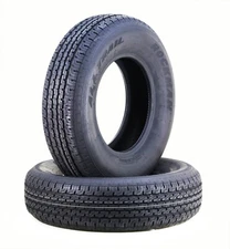 Set 2 Trailer Tire ST205/75R14 8-Ply Load Range D ,105M Steel Belted Radial