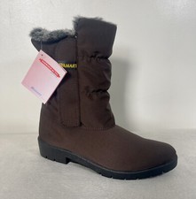 Damart Womens Samitex Dark Brown Faux Fur Lined Water Resistant  Winter Boots