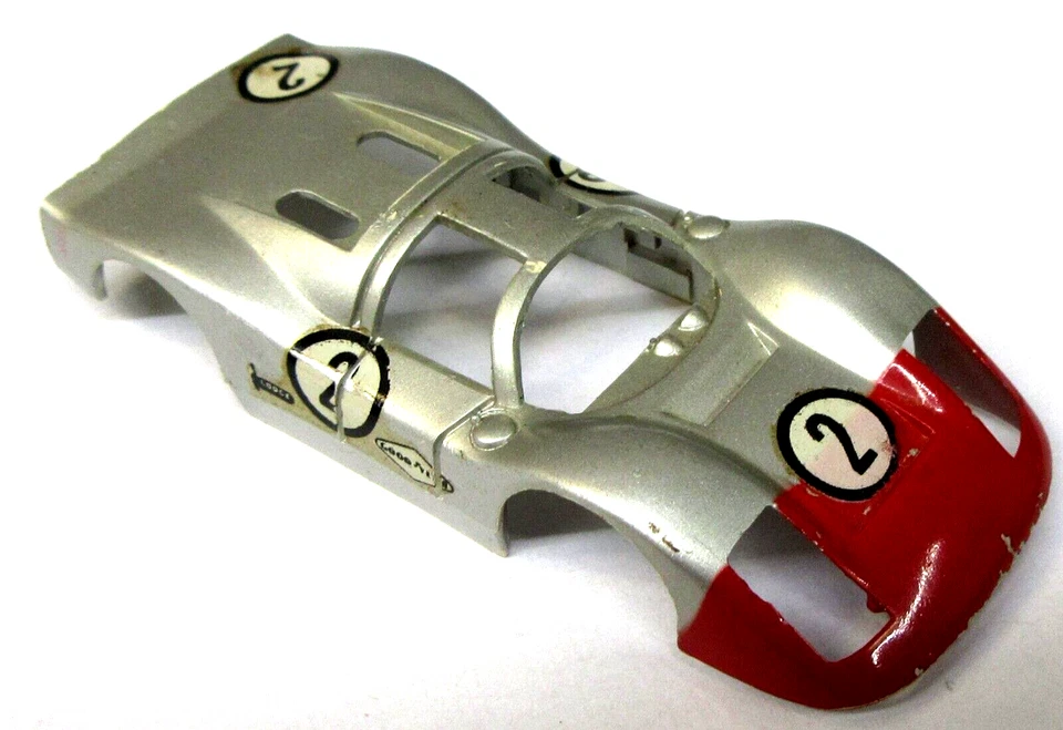 Tyco PORSCHE 908 #2 1960 plata HO slot car CUERPO solamente Foto 2 de 4