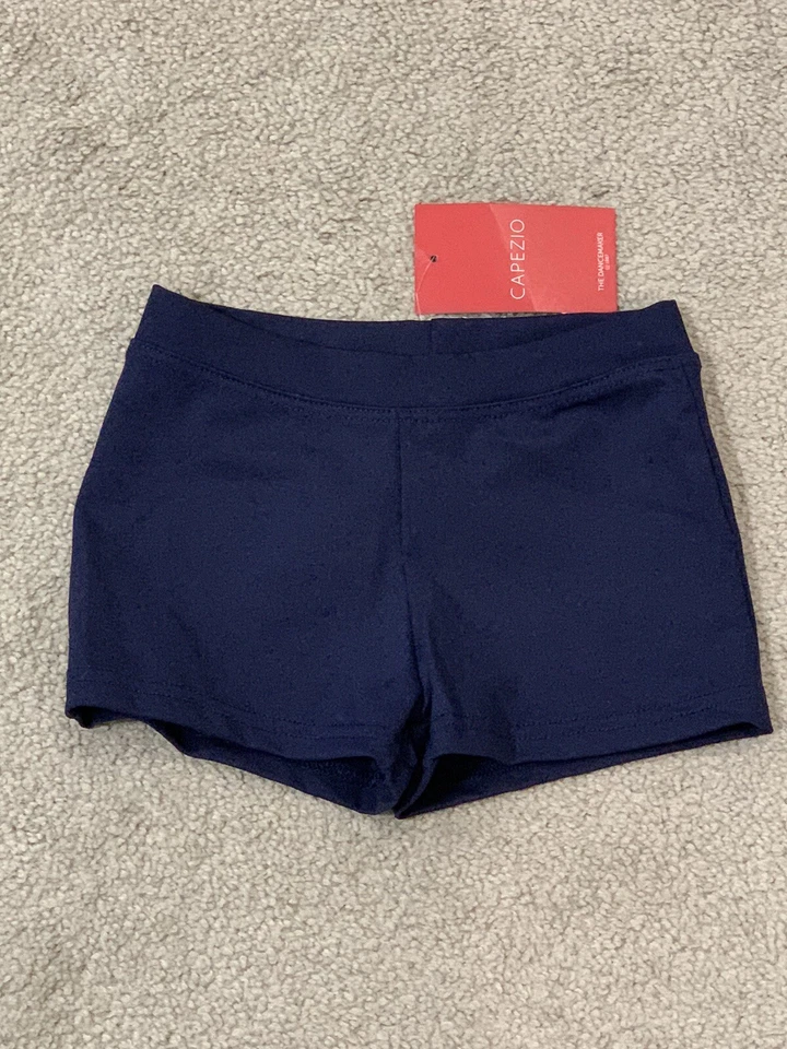 Pantalones Cortos Capezio Dance Low Rise Boycut Niño Talla 1/CH Azul Marino Kick Pantalones NUEVO Foto 2 de 4