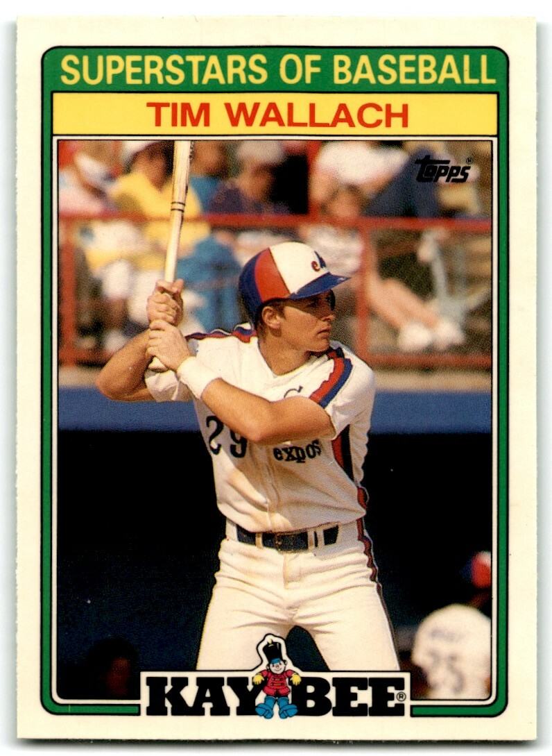 1988 TOPPS KAY-BEE SUPERSTARS OF BASEBALL TIM WALLACH MONTREAL EXPOS #32