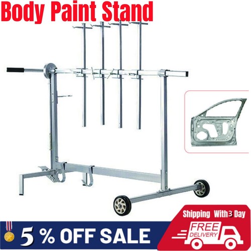 Auto Body Paint Stand, Painting Rack Bumper Holder Car Door Hood Fender Panel US