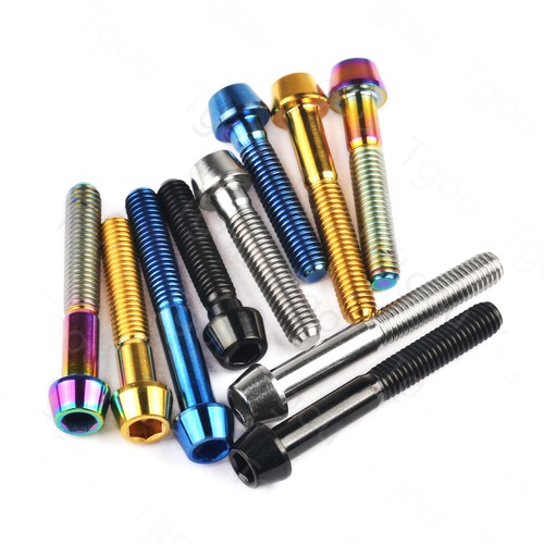 Viti a testa conica in titanio bulloni esagonali misura M6 x 15-65 mm per bicicletta - Foto 3 di 15