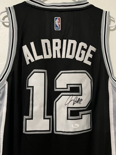 LaMarcus Aldridge Autographed Signed San Antonio Spurs Jersey JSA COA