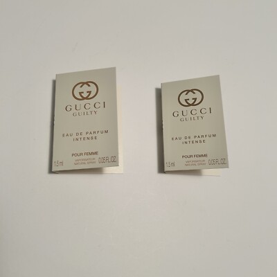 (2) GUCCI GUILTY EAU DE PARFUM INTENSE Sample Bottles