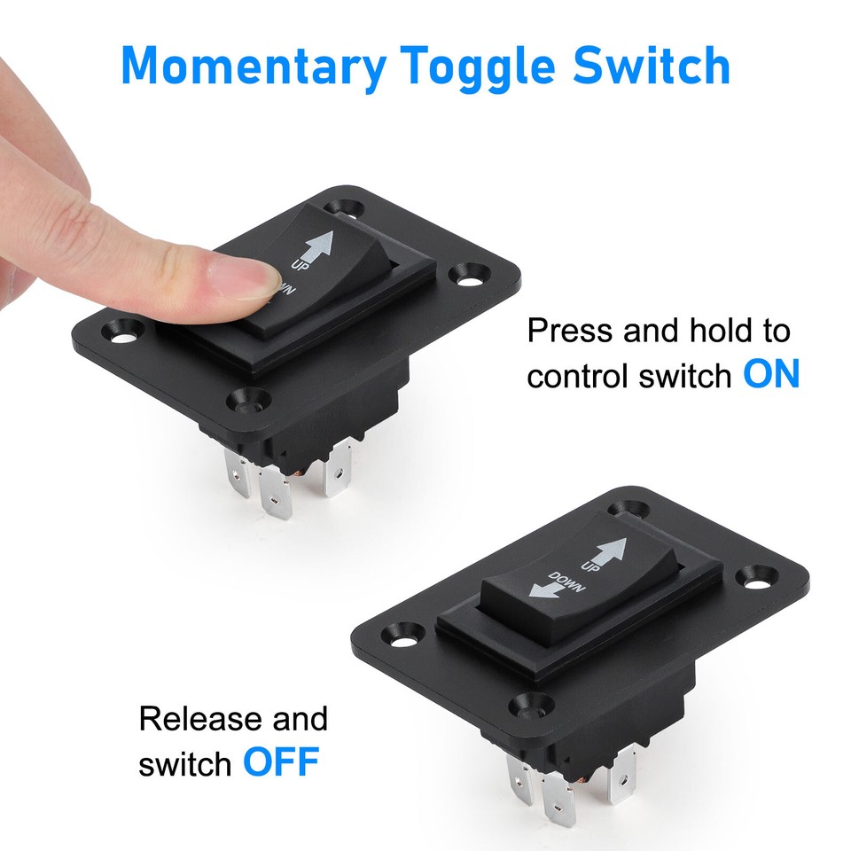 30A DPDT Momentary Reverse Switch, Up Down Polarity Reversing Switch ...