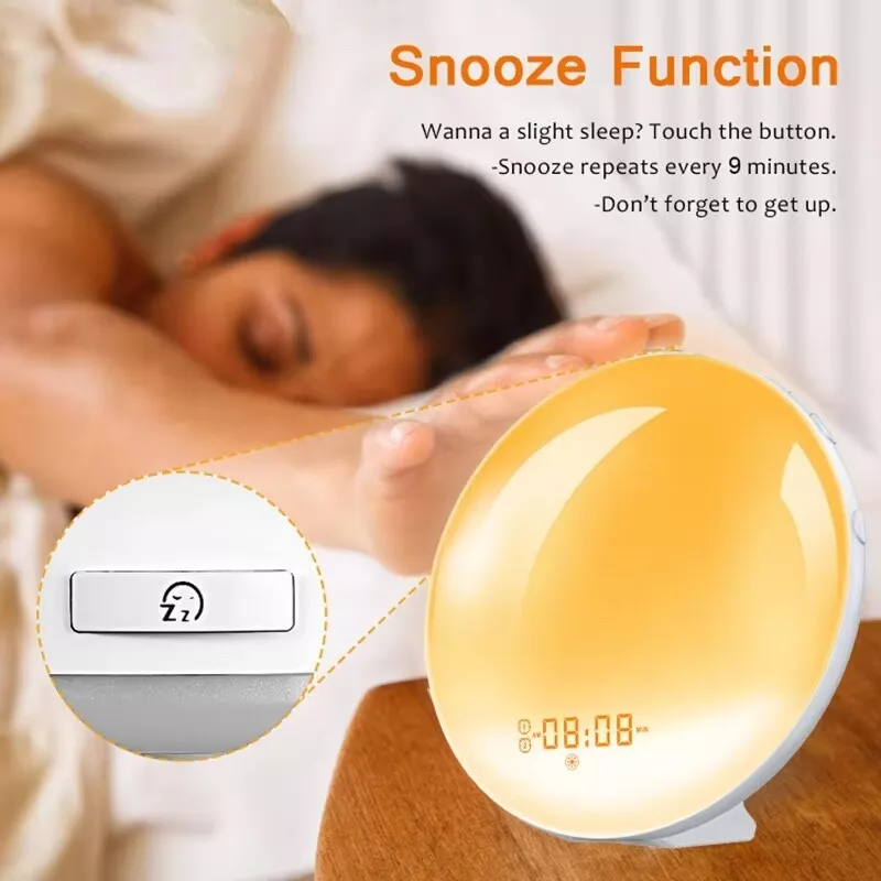 Sunrise Alarm Clocks, Wake Up Light with Sunrise/Sunset Simulation Dual SMART UK - Image 3 of 4
