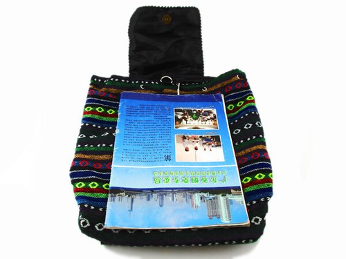 Vintage Hippie Colorful Travel Backpack Bag for Women Embroidery Pom Charm 170 - Picture 6 of 10