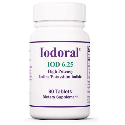 Iodoral Iodine Supplements 90 Count Supports Thyroid Hair Skin Nails