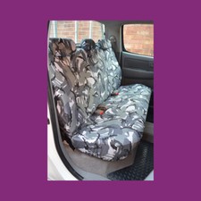 Grey Camo Tailored Waterproof Rear Bench Seat Cover For Toyota Hilux 2005-2016