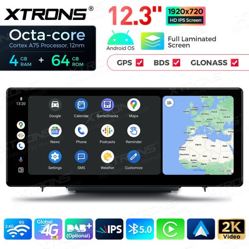 12,3" Android 14 Retrofit Autoradio 8-Kern 4+64G 4G GPS WIFI Für AUDI A3 MIB---- - Bild 7 von 12