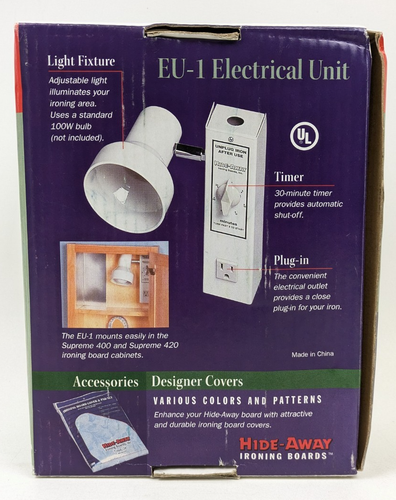 Hide-Away Ironing Board EU-1 Electrical Unit & Light + Timer Open Box NEW NOS - Picture 2 of 6