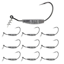 Reaction Tackle 3/16oz 3/0 Hook Weighted Swimbait Hooks Weedless Twist Lock 10