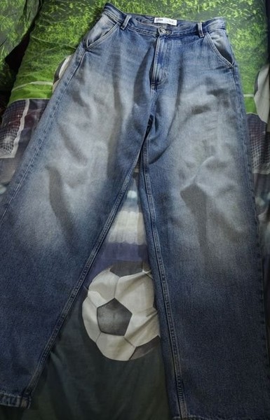 Men Baggy Jeans Navy Other