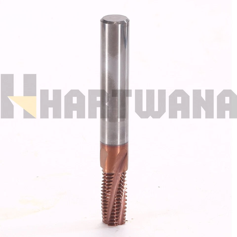 1/4-18 NPT Solid  Carbide Thread Mill TiAlN Coated Full Tooth CNC Milling Thread - Image 3 of 4
